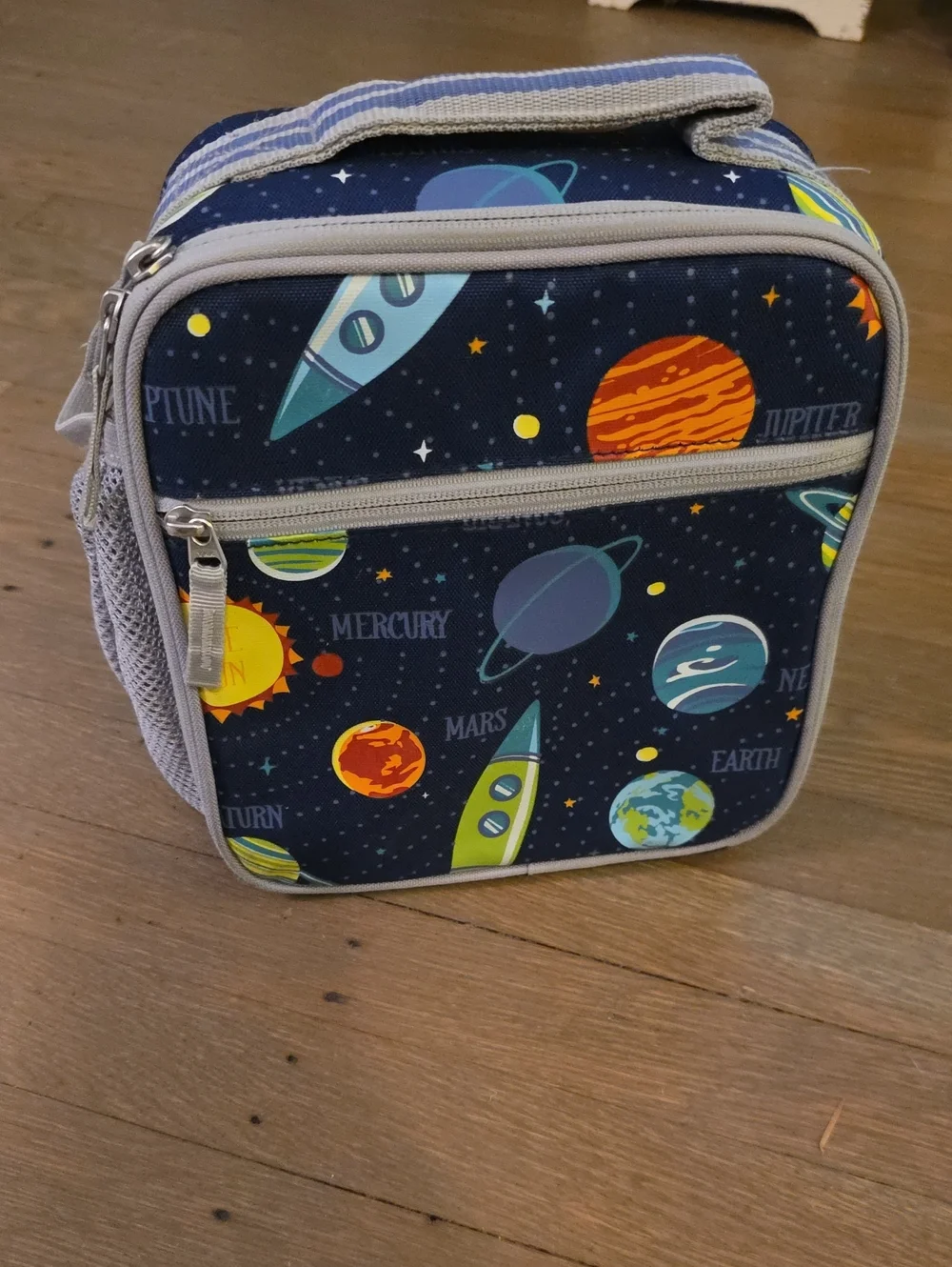 Pottery Barn Kids Mackenzie Solar System Lunch Bag - Navy